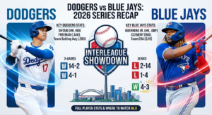 dodgers vs toronto blue jays match player stats